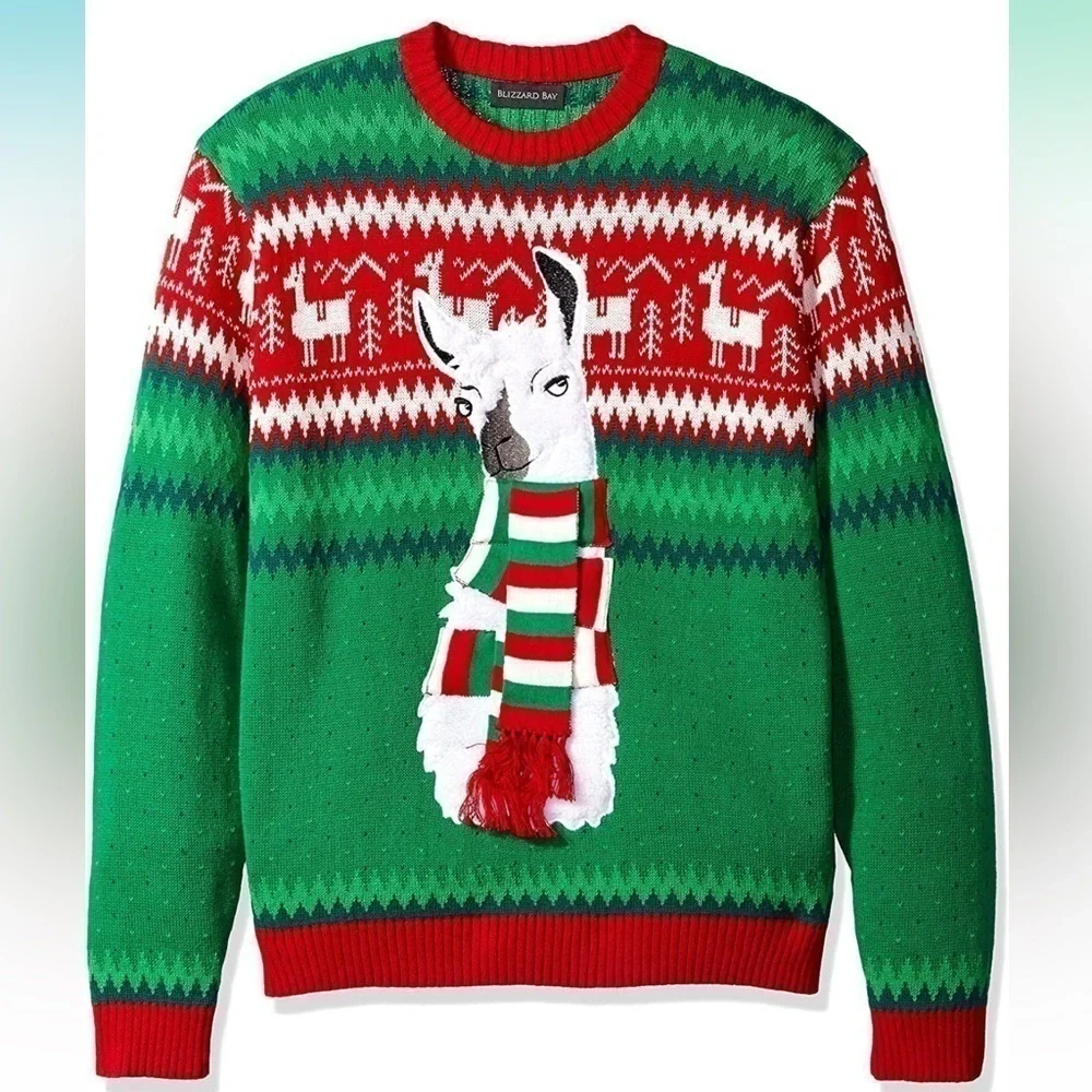 MEN'S Ugly Christmas Sweater Llama